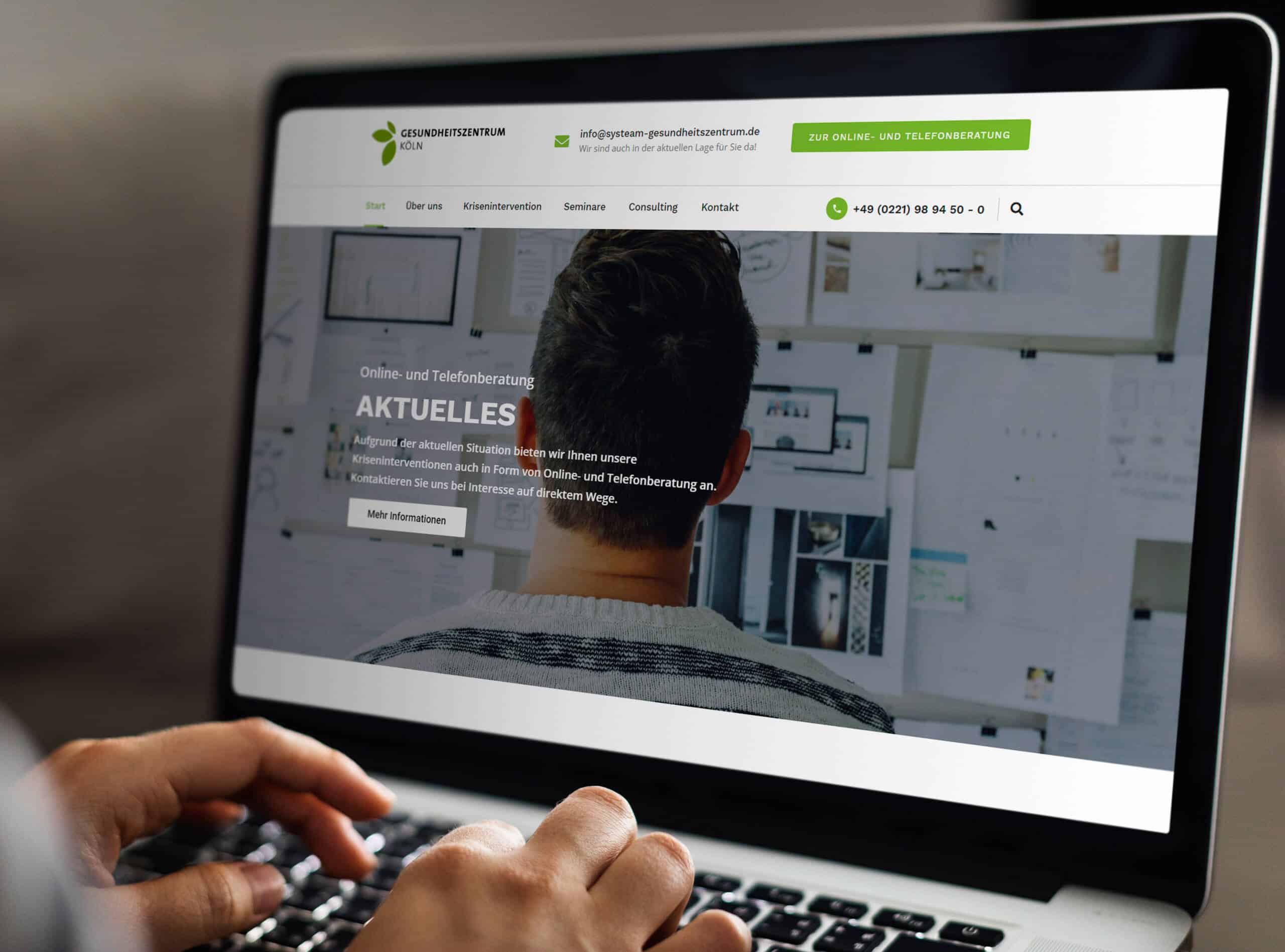 Webdesign Gesundheitszentrum Köln